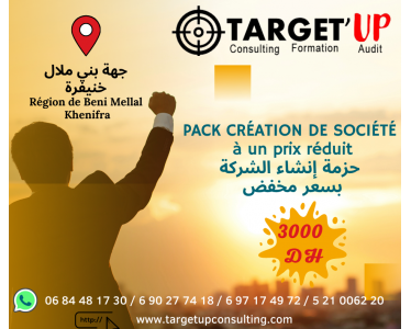 Domiciliation et creation entreprise  Beni Mellal