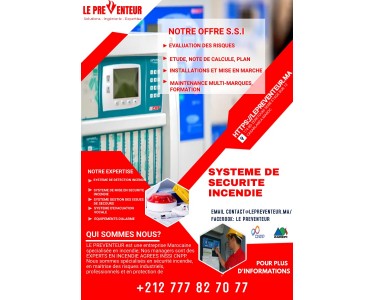 Fourniture solutions et services contre les risques d'incendie