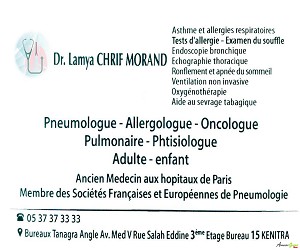 Cabinet médical en Pneumologie Dr Lamya Chrif Morand