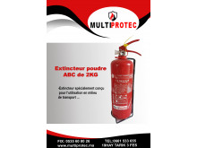 Extincteur poudre ABC de 2 kg