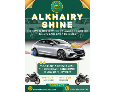 Alkhairy Shine/lavage de voiture sans eau à casablanca