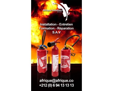 Extincteurs Rabat - Afrique solution sécurité