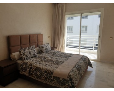 À louer : Bel appartement meublé à Harhoura – Vue piscine