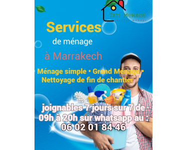 Services de ménage à Marrakech